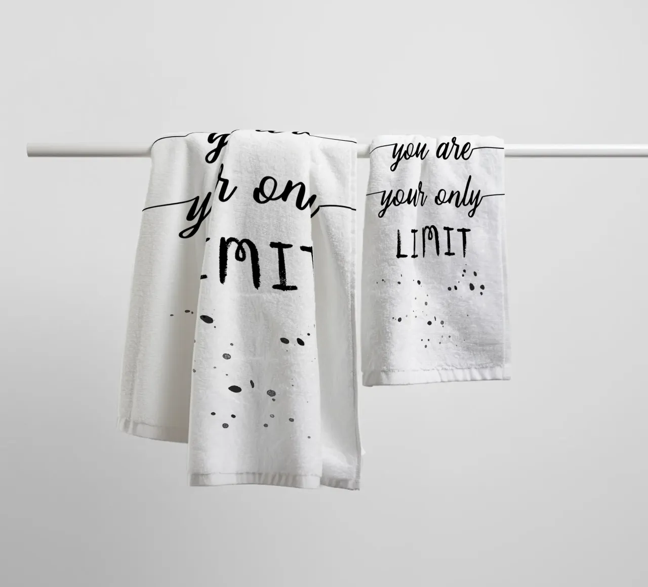 TEXT ART You are your only limit serviette de bain de Melanie Viola