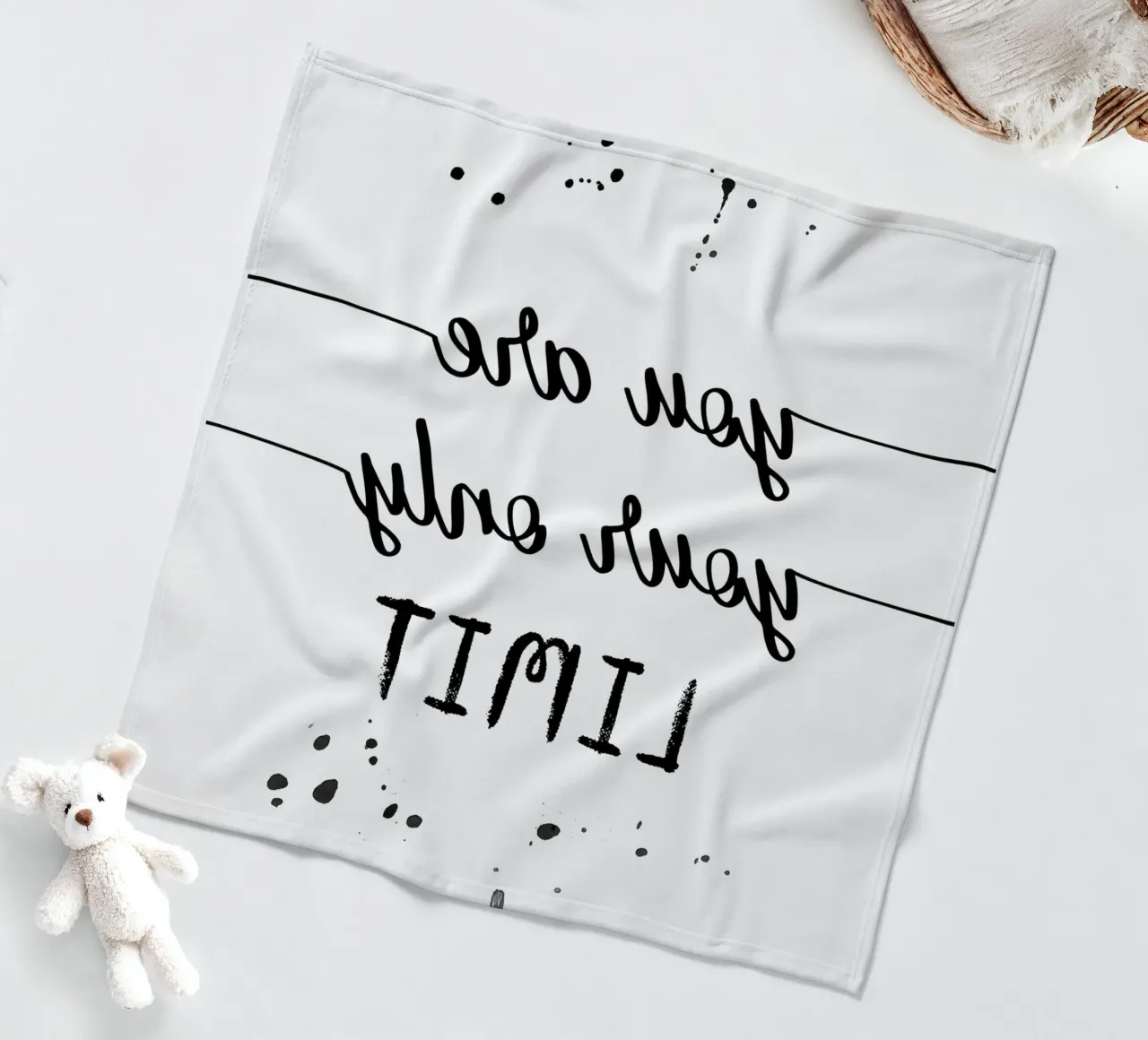 TEXT ART You are your only limit Fleecedecke von Melanie Viola
