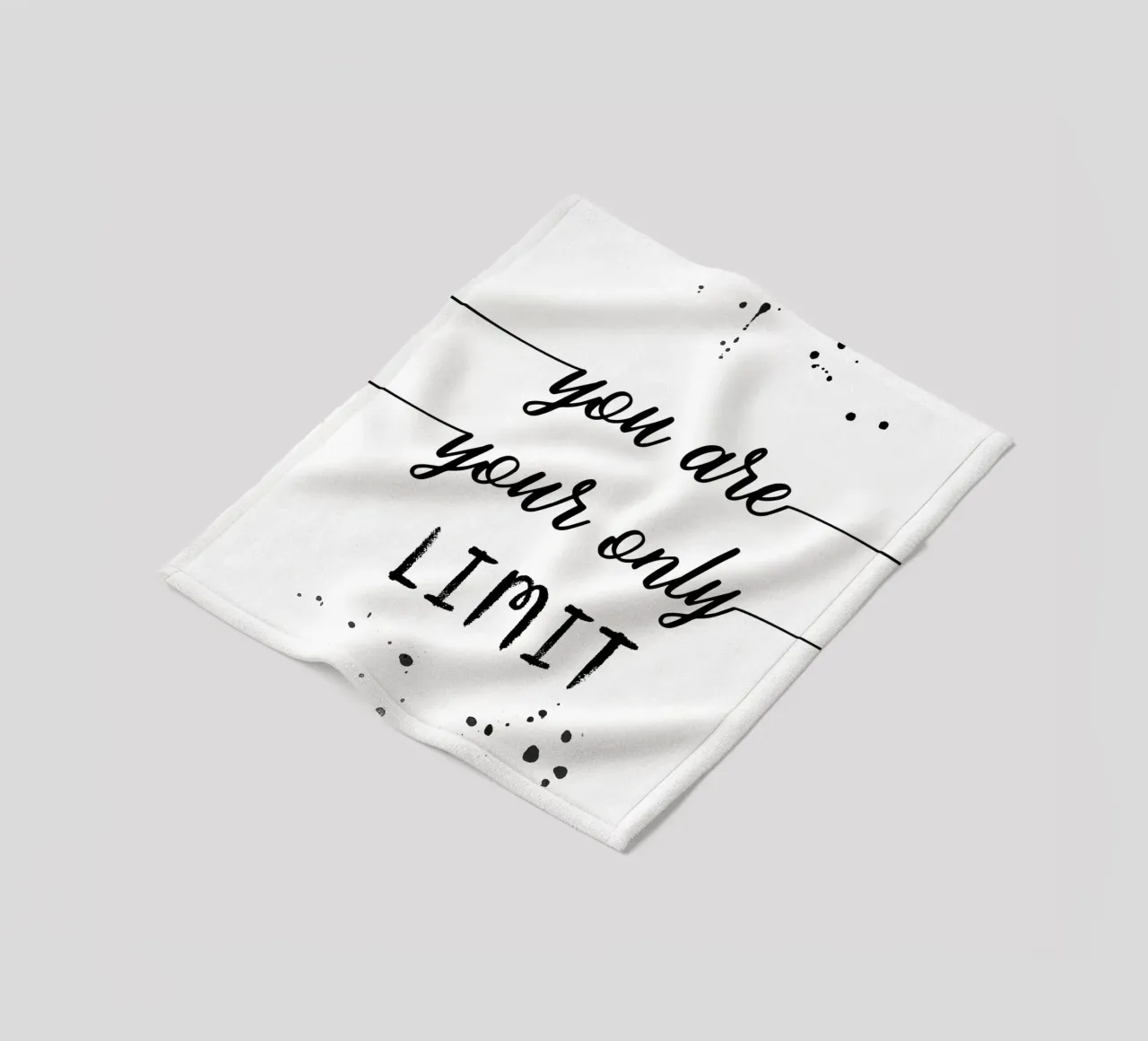 TEXT ART You are your only limit coperta in pile da Melanie Viola