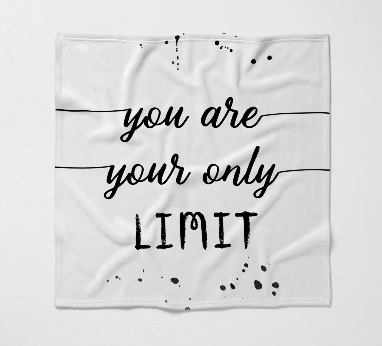 TEXT ART You are your only limit Fleecedecke von Melanie Viola