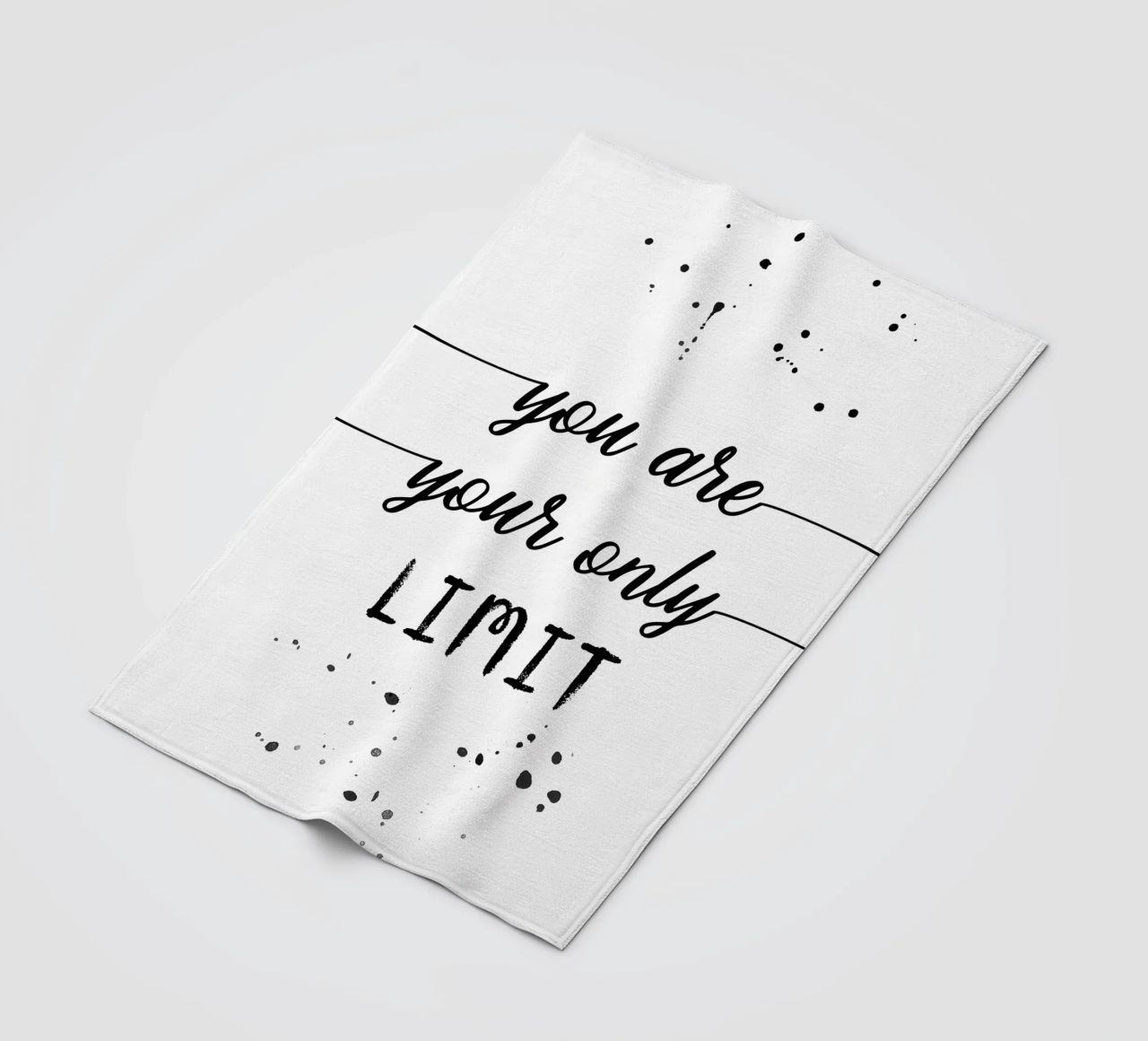 TEXT ART You are your only limit coperta in pile da Melanie Viola