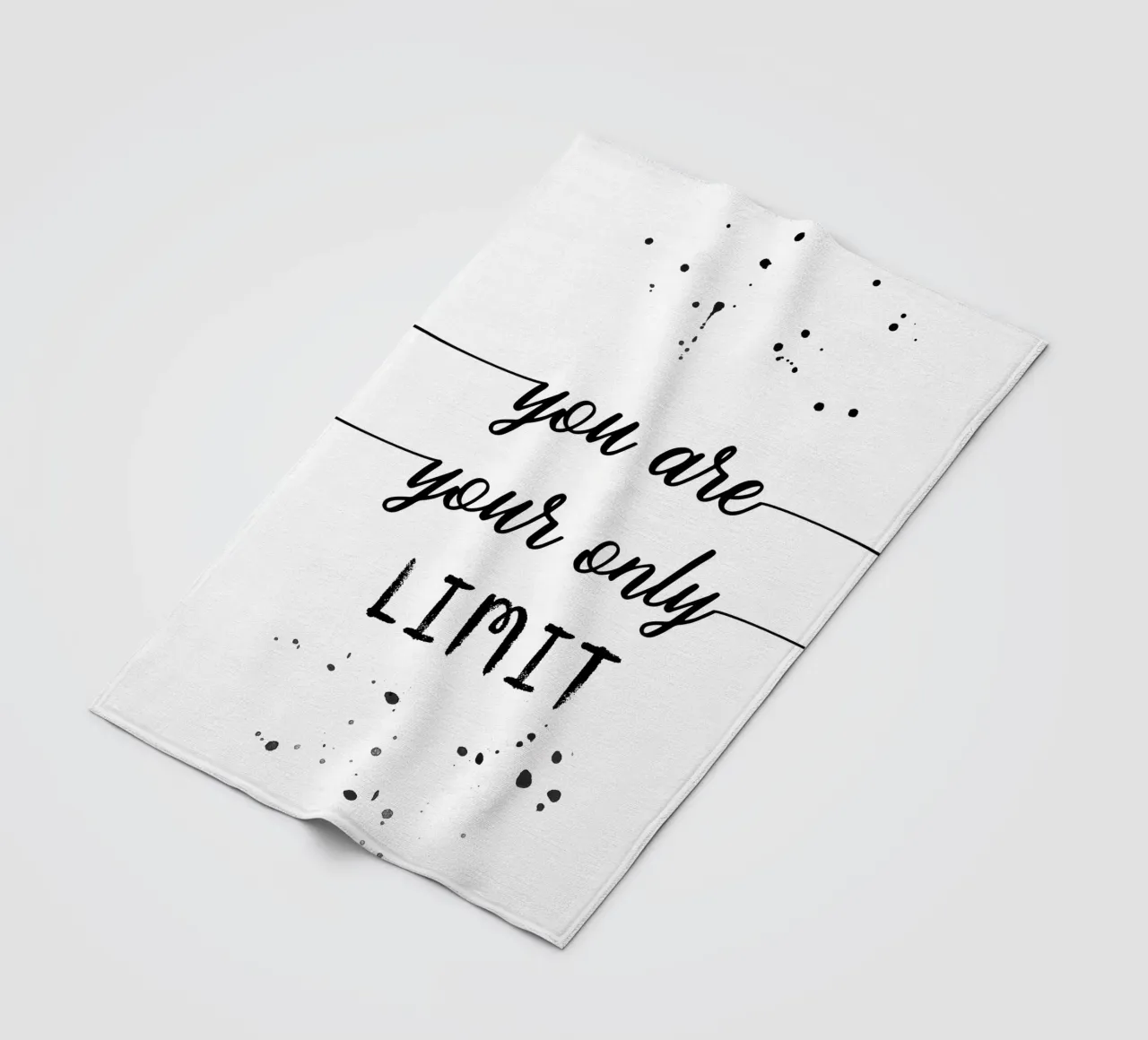 TEXT ART You are your only limit coperta in pile da Melanie Viola