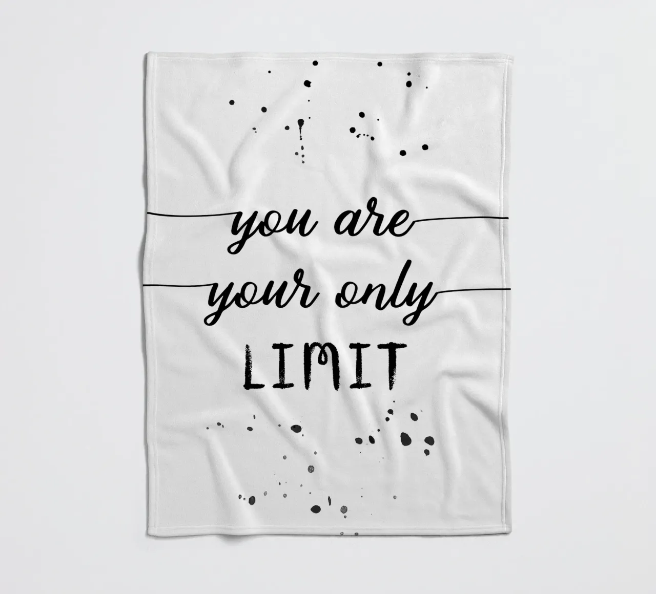 TEXT ART You are your only limit Fleecedecke von Melanie Viola