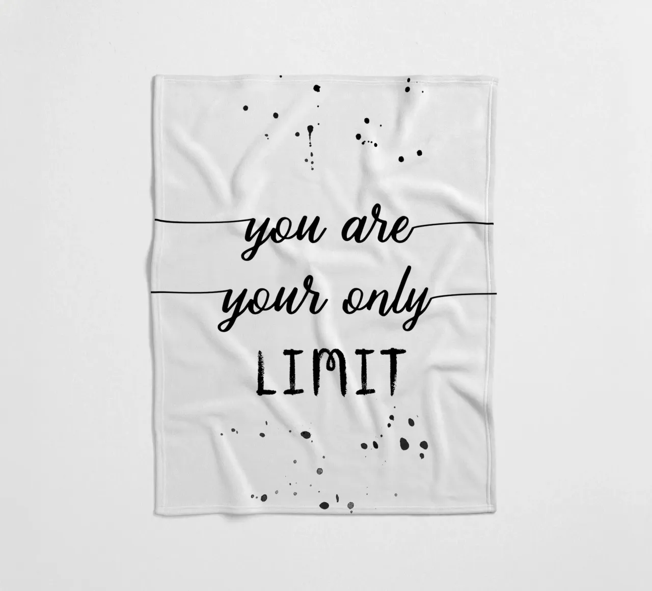 TEXT ART You are your only limit coperta in pile da Melanie Viola