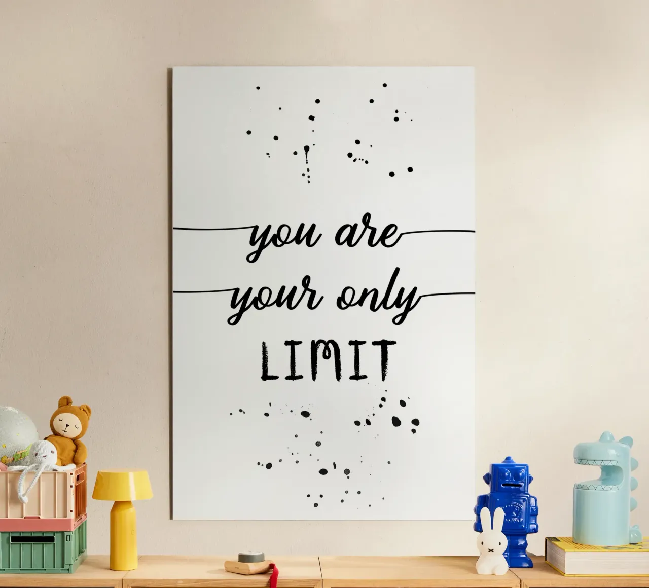 TEXT ART You are your only limit alluminio dibond da Melanie Viola