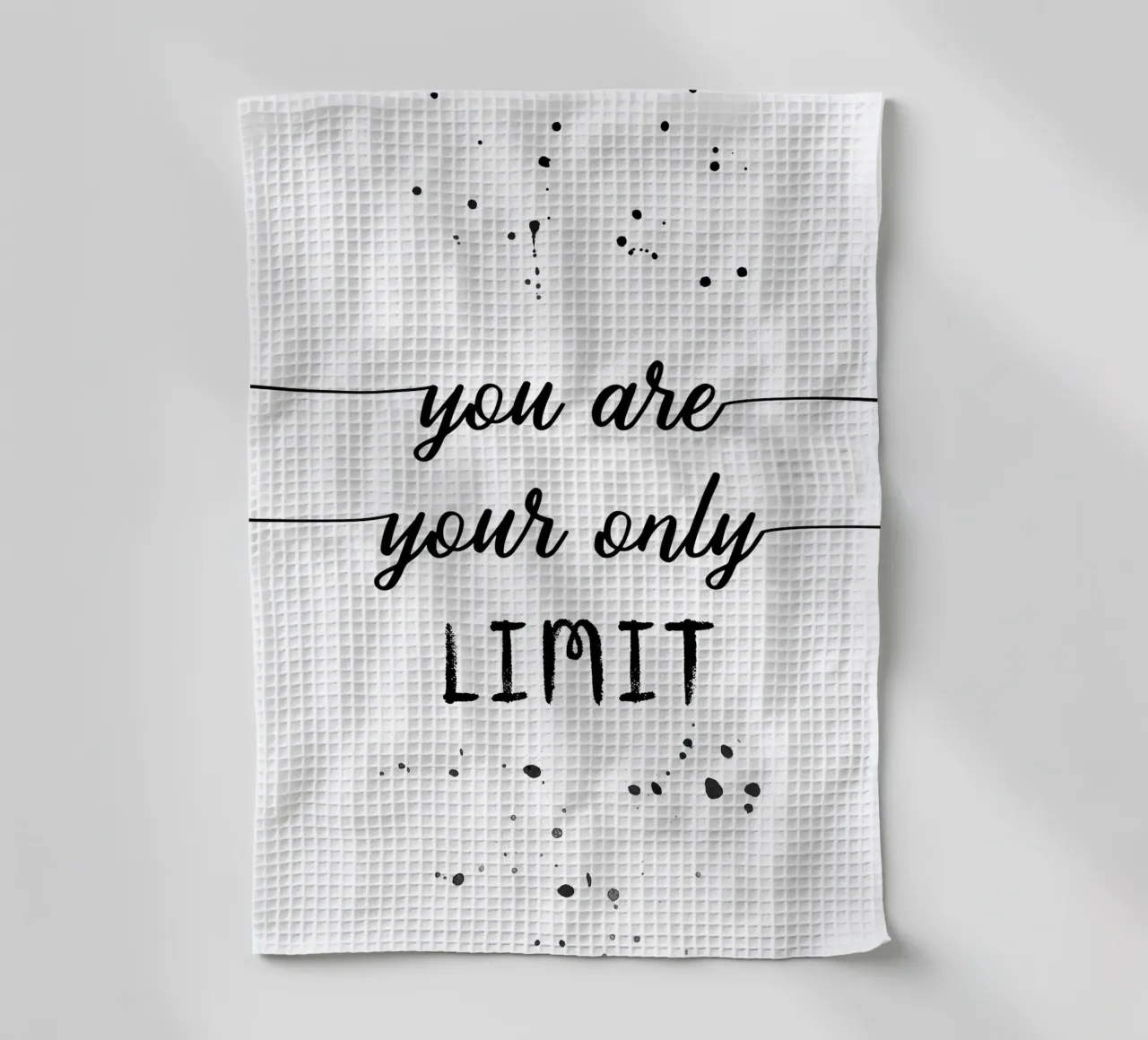 TEXT ART You are your only limit canovaccio da cucina da Melanie Viola