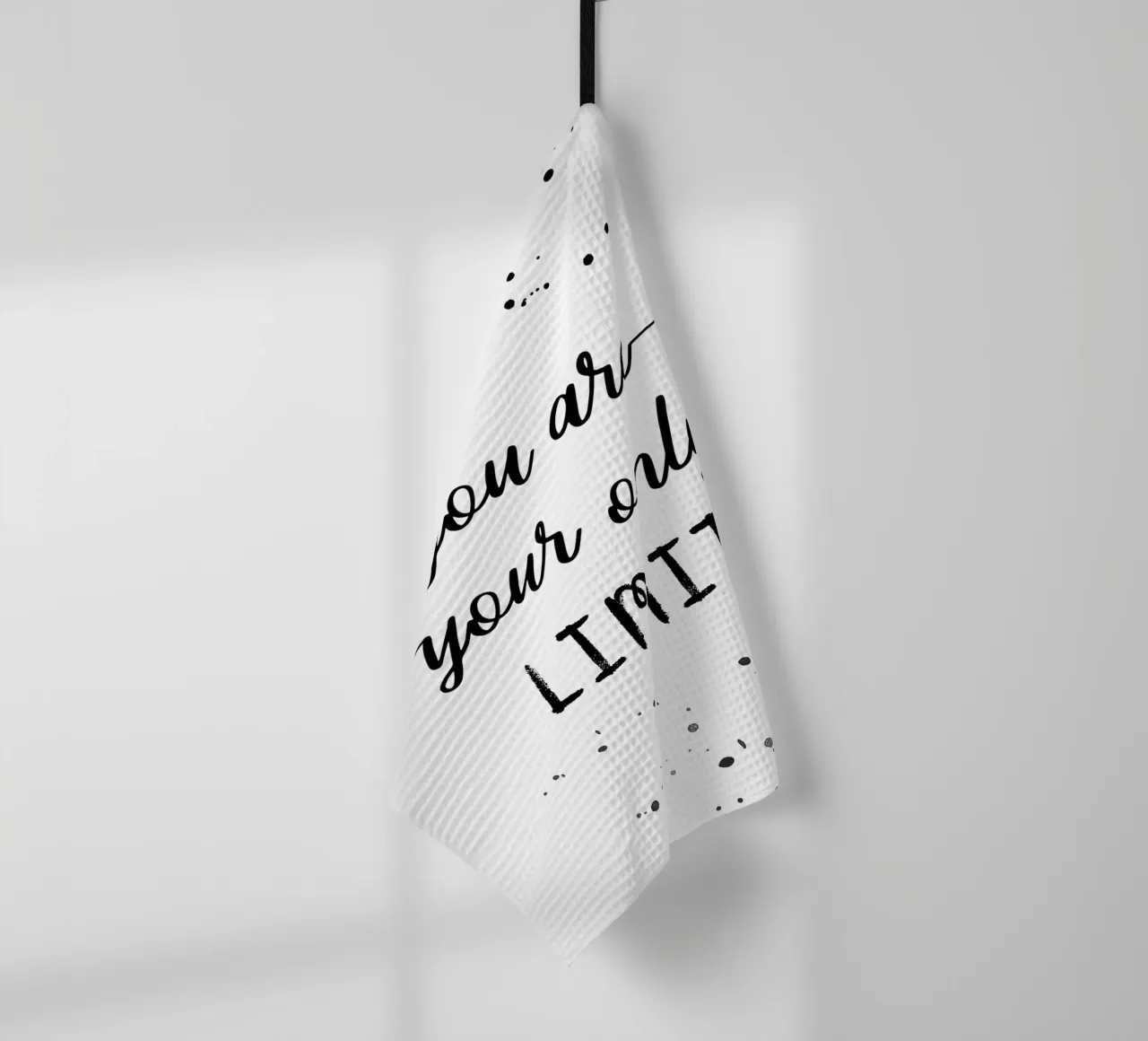 TEXT ART You are your only limit canovaccio da cucina da Melanie Viola