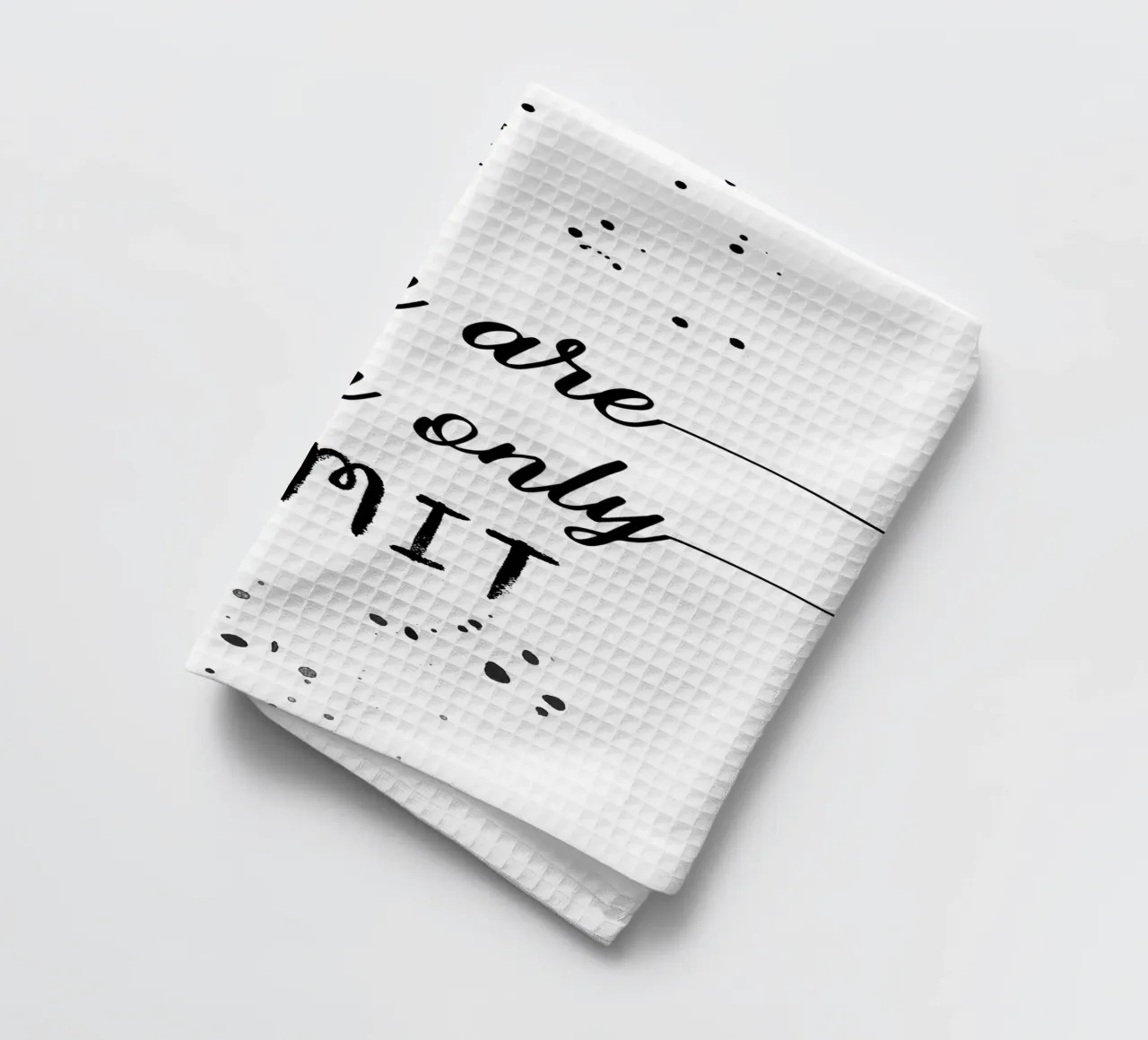 TEXT ART You are your only limit canovaccio da cucina da Melanie Viola