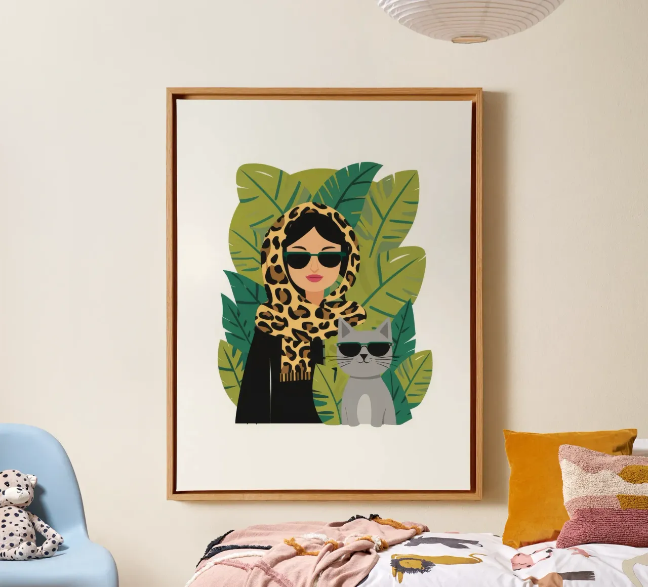 Leopard Print Cool Cats canvas by Stone Decade