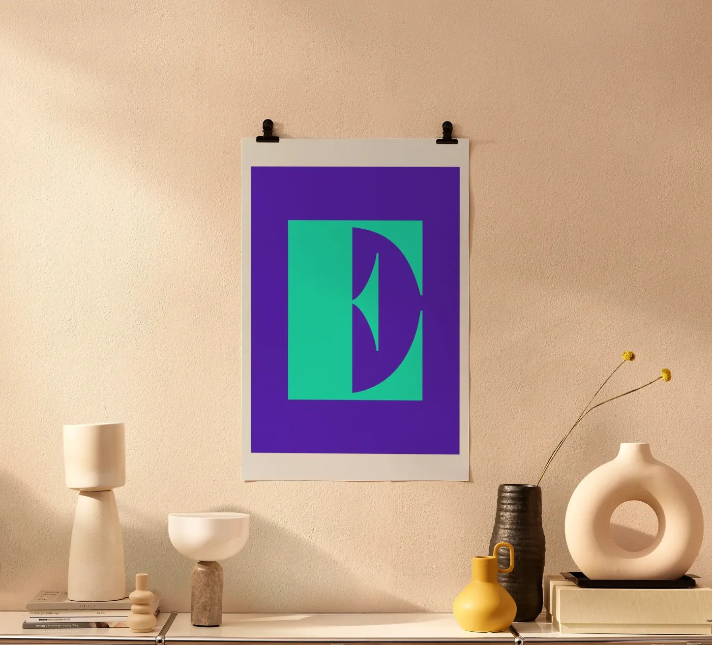 Colorful E poster da Mottos by Sinan Saydik