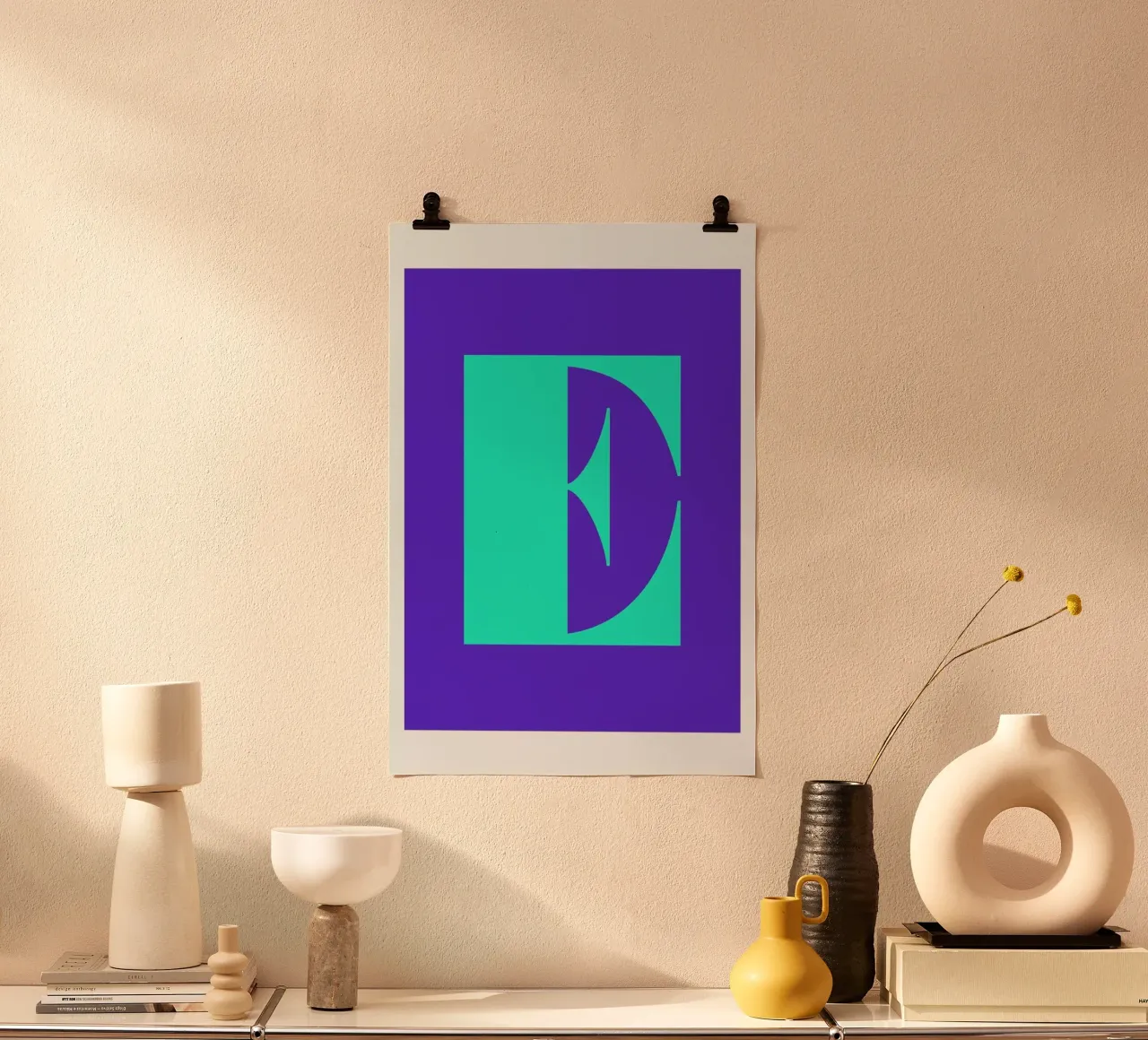 Colorful E poster da Mottos by Sinan Saydik