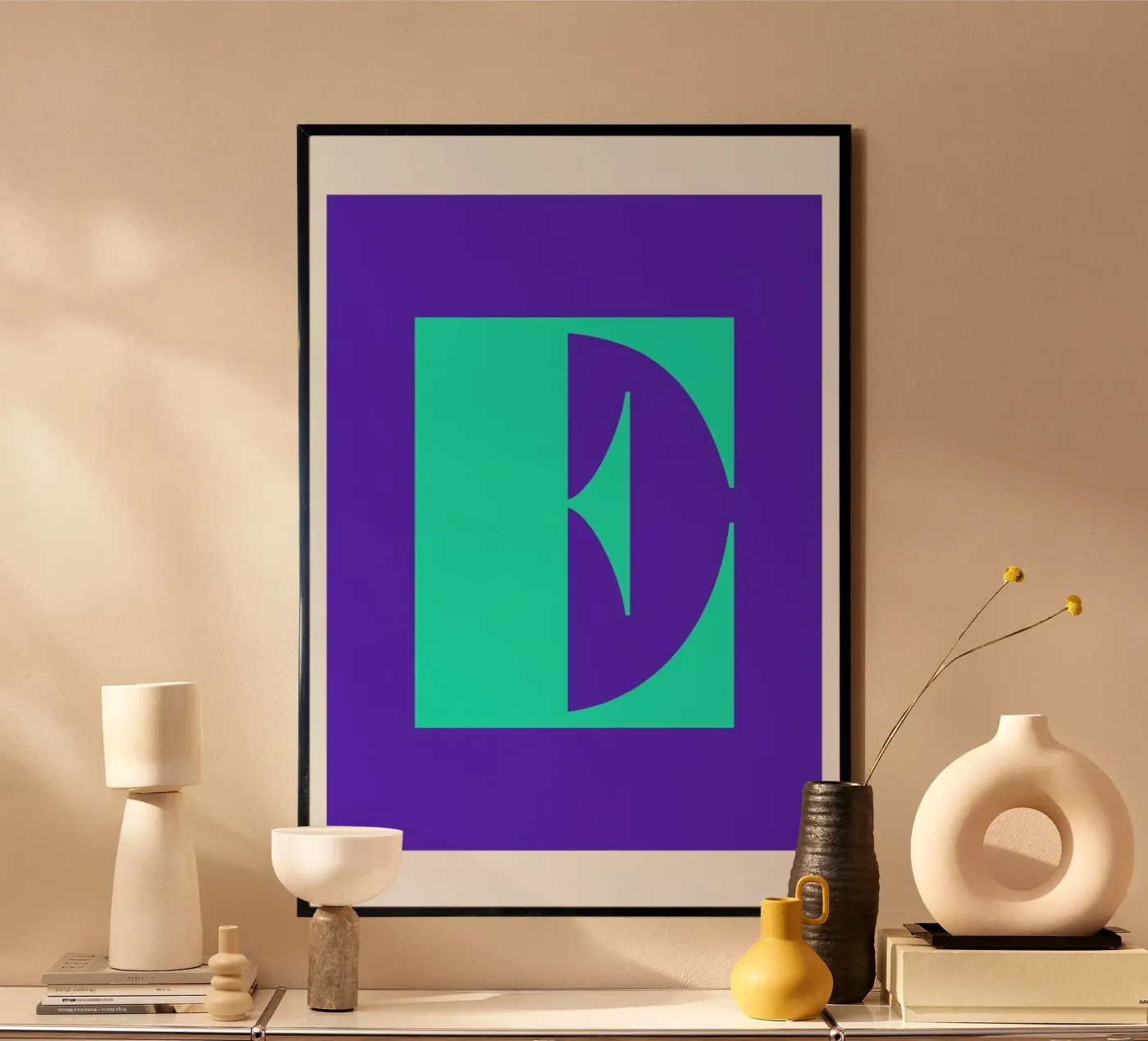 Colorful E poster da Mottos by Sinan Saydik