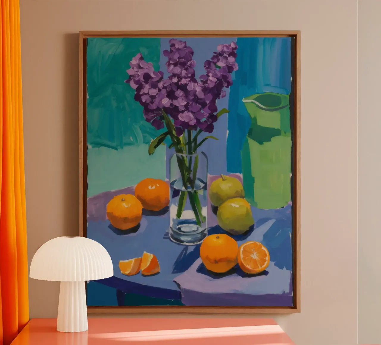 Hyacint Citrus Stilte canvas met Baklijst van Fable Tempa