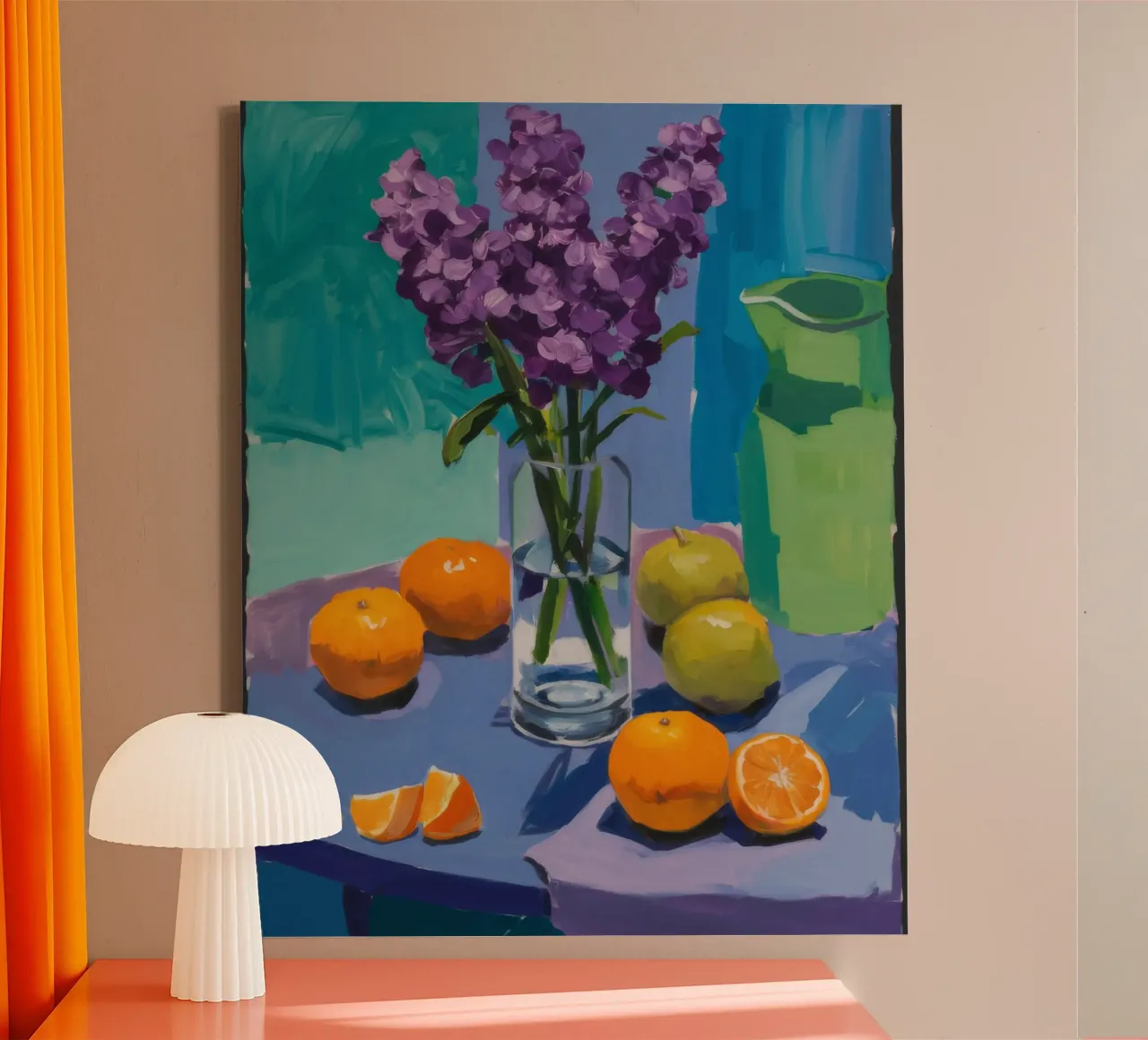 Hyacint Citrus Stilte canvas met Baklijst van Fable Tempa
