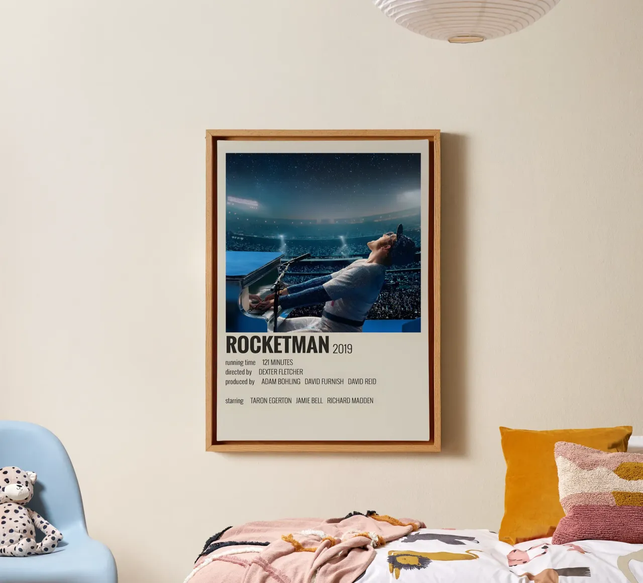 ROCKETMAN 2019 tela con Cornice a cassetta da MVFminimalist