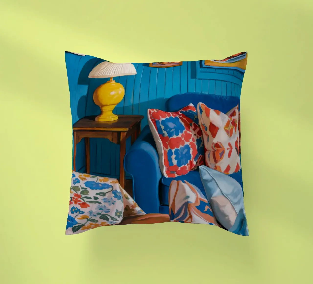 Comodità di letto blu cuscino da Haven Fantasy