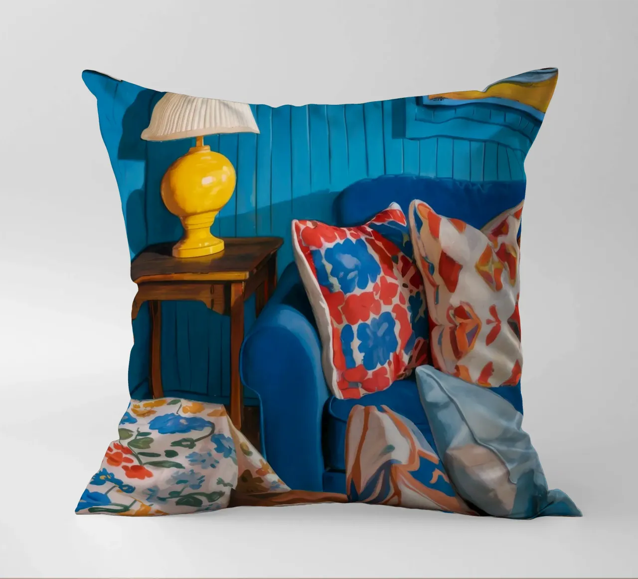 Comodità di letto blu cuscino da Haven Fantasy