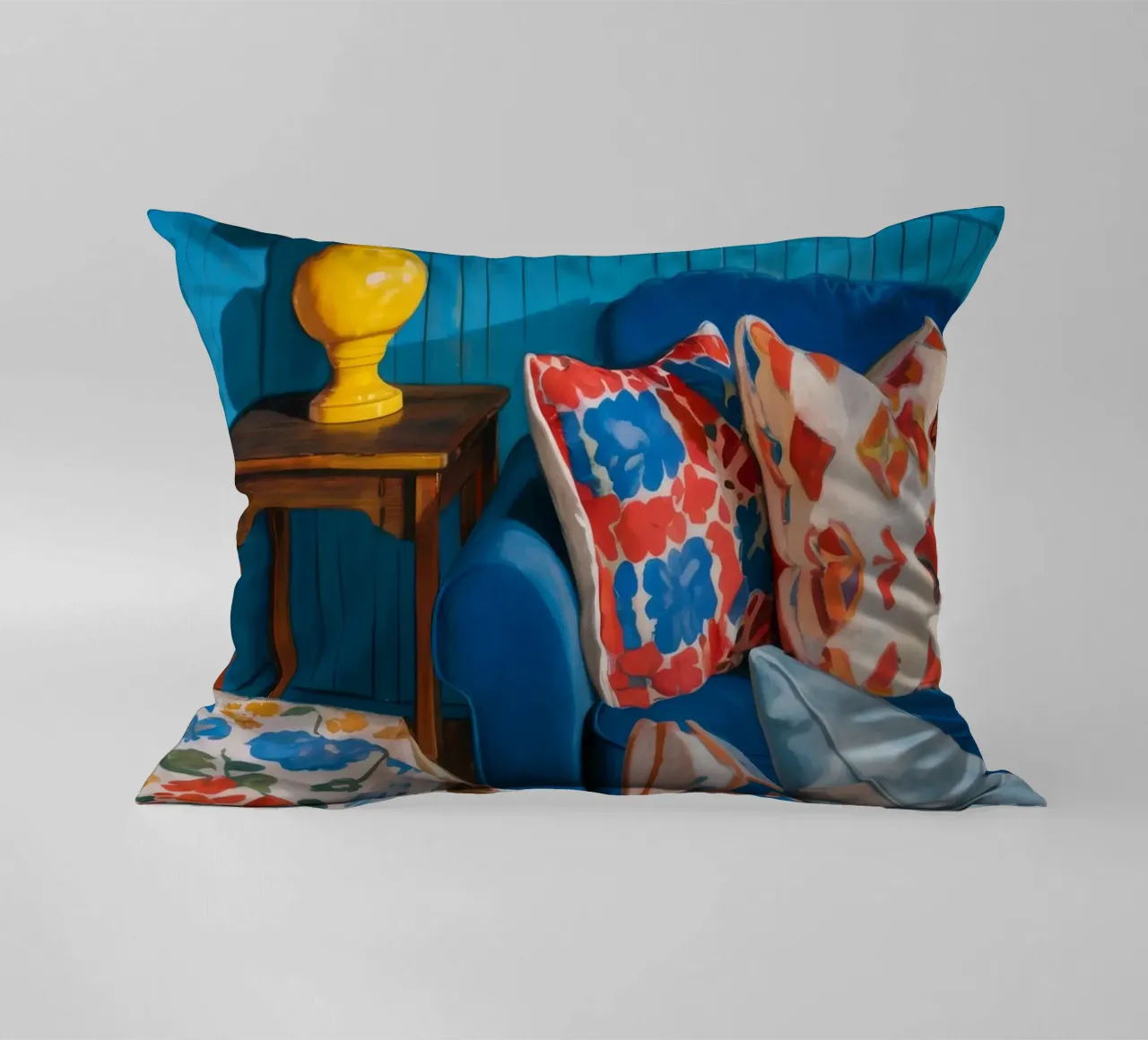 Comodità di letto blu cuscino da Haven Fantasy