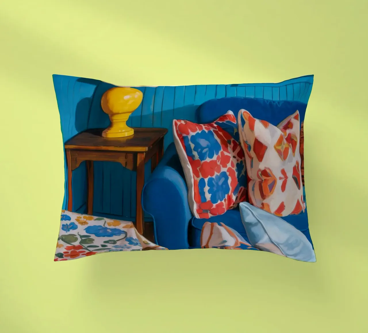 Comodità di letto blu cuscino da Haven Fantasy