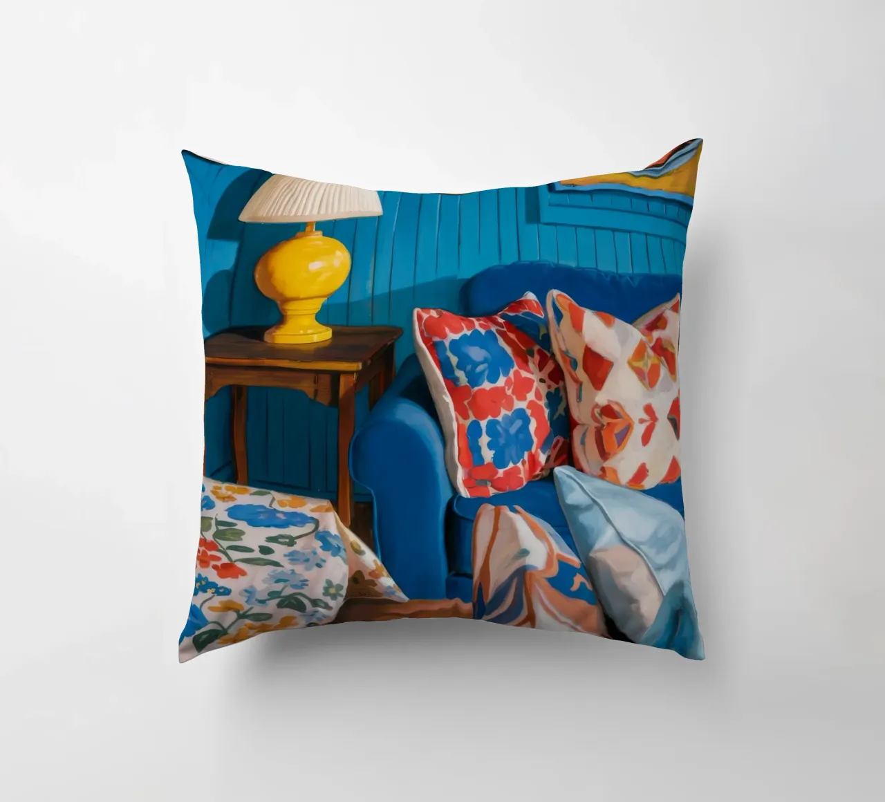 Comodità di letto blu cuscino da Haven Fantasy
