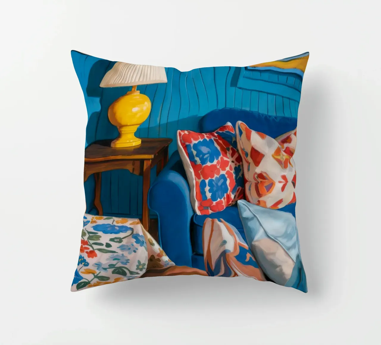 Comodità di letto blu cuscino da Haven Fantasy