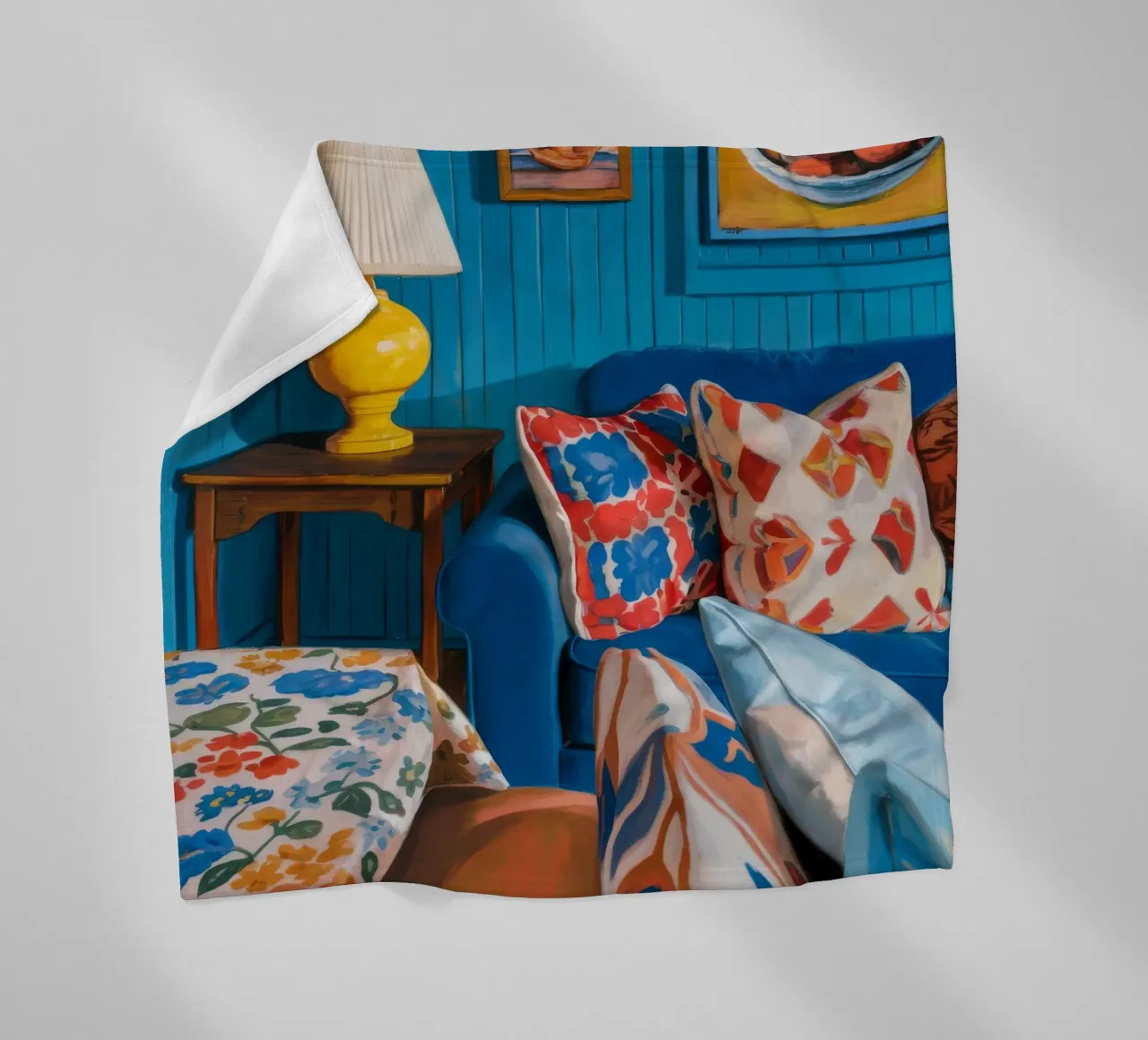 Comodità di letto blu coperta in pile da Haven Fantasy