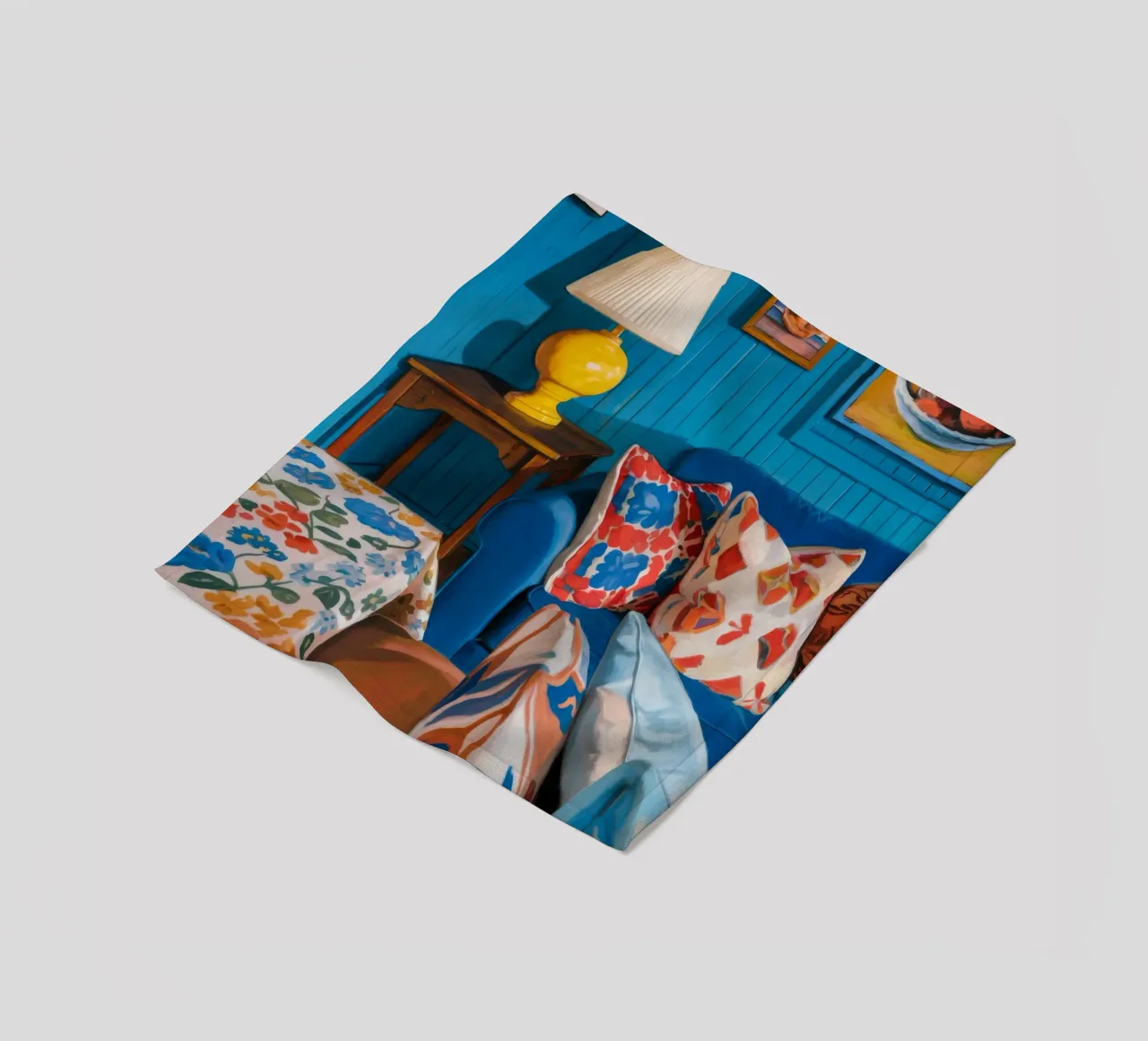 Comodità di letto blu coperta in pile da Haven Fantasy