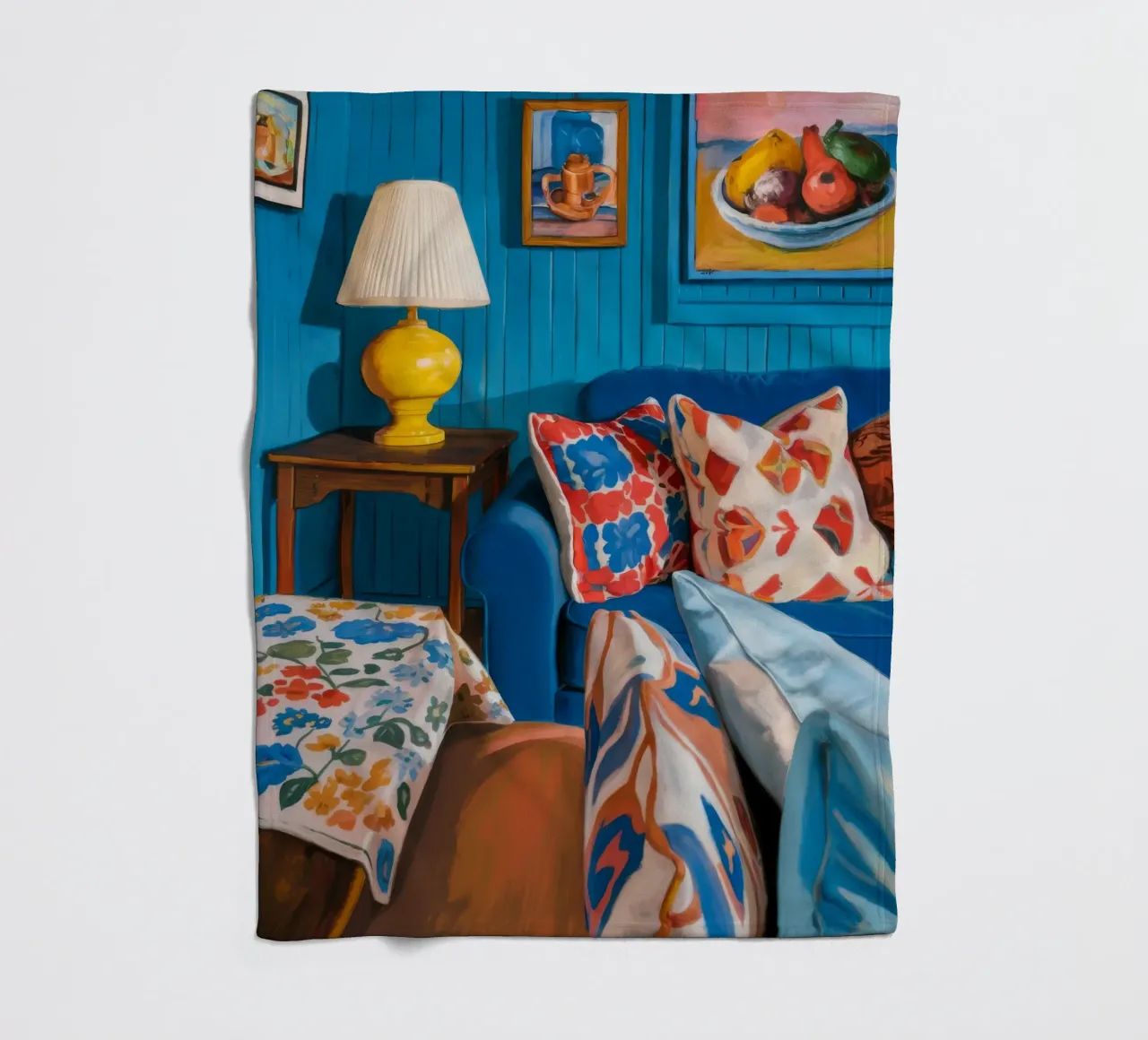 Comodità di letto blu coperta in pile da Haven Fantasy