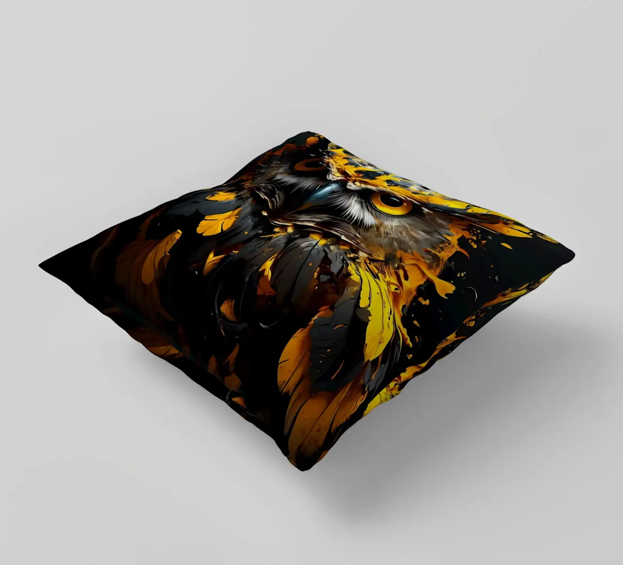 Gufo_stile_G_1 cuscino da Tierisch bunt by LK