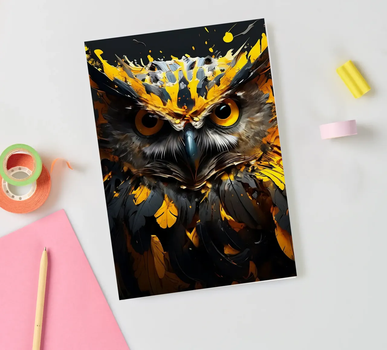 Owl_style_G_1 notebook by Tierisch bunt by LK