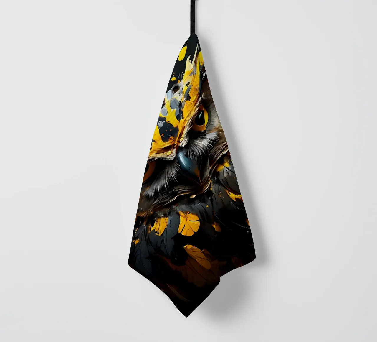 Gufo_stile_G_1 canovaccio da cucina da Tierisch bunt by LK