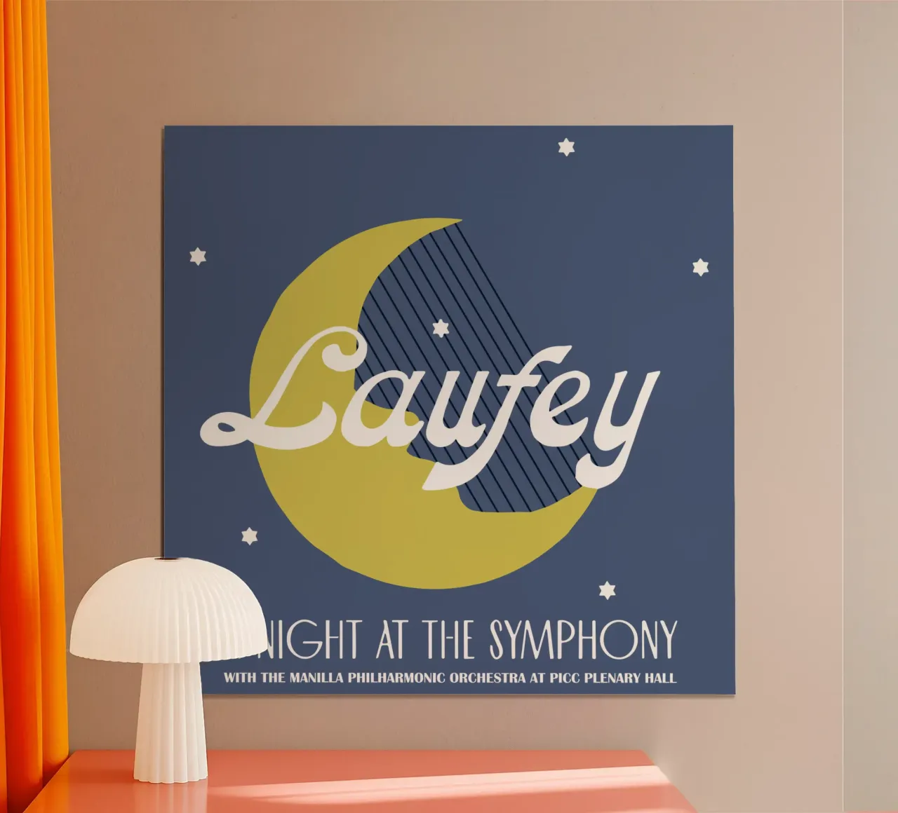 Laufey Manila Symphony poster con telaio in legno da carleemiller