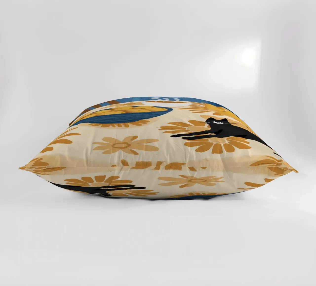 Table Cat Contemplation decorative cushion by Stone Decade