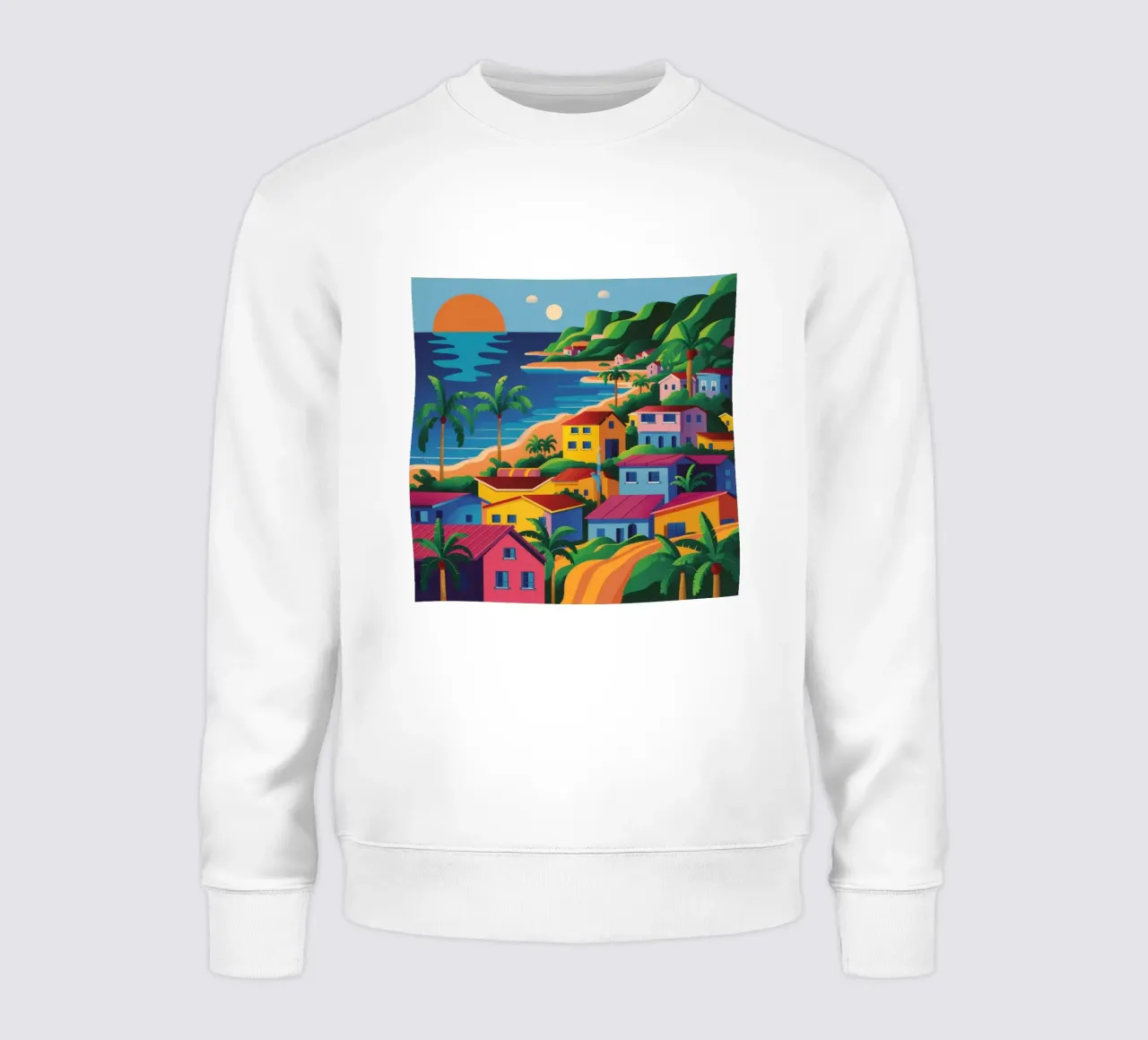 Bahía de la ciudad costera sudadera de FadeAura