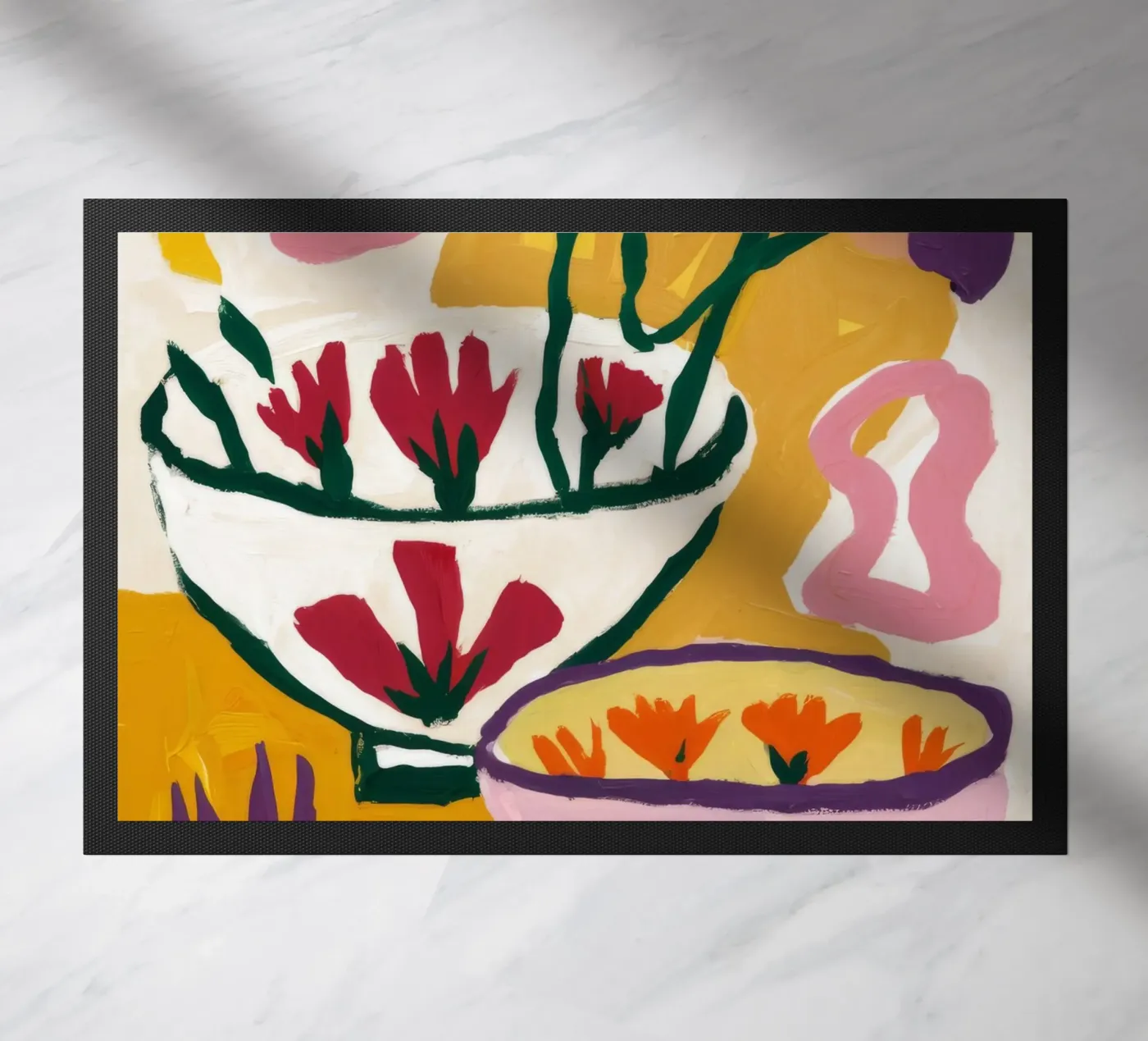 Abstract Bloom Forms doormat by Fable Tempa