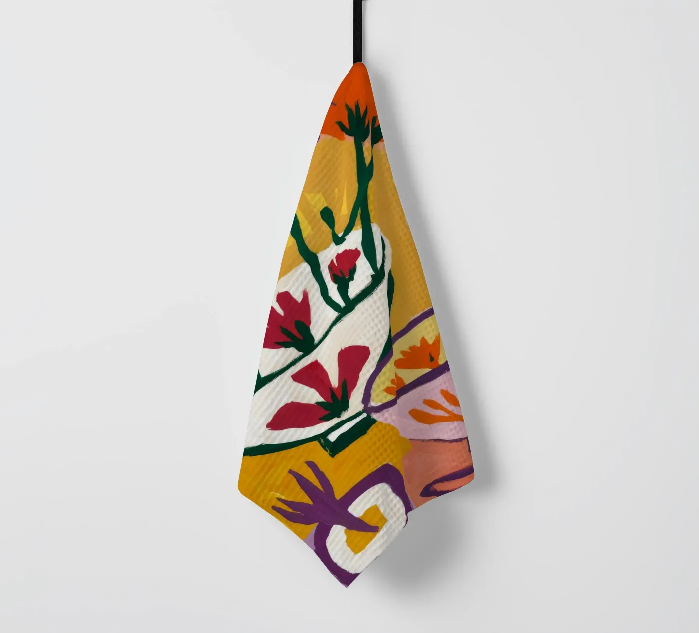 Abstrakte Bloom-Formen Geschirrtuch von Fable Tempa