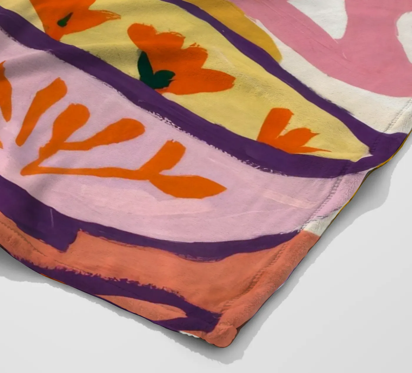 Abstract Bloom Forms fleece blanket by Fable Tempa