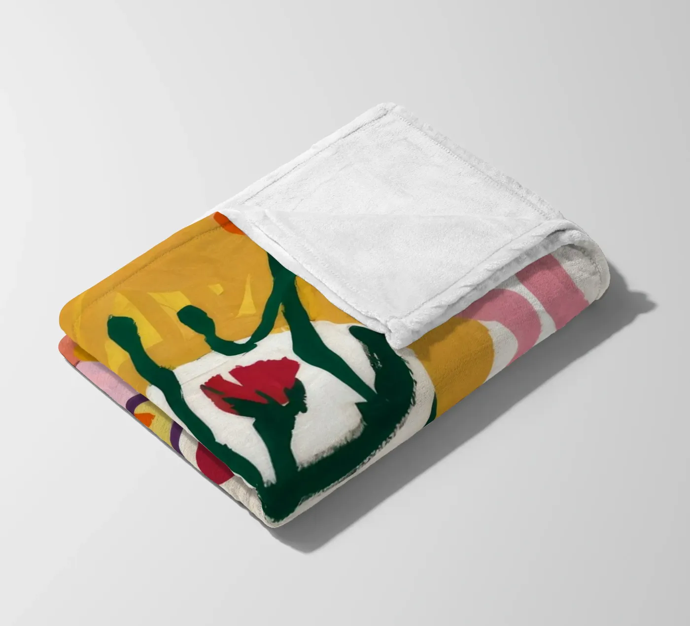 Abstract Bloom Forms fleece blanket by Fable Tempa