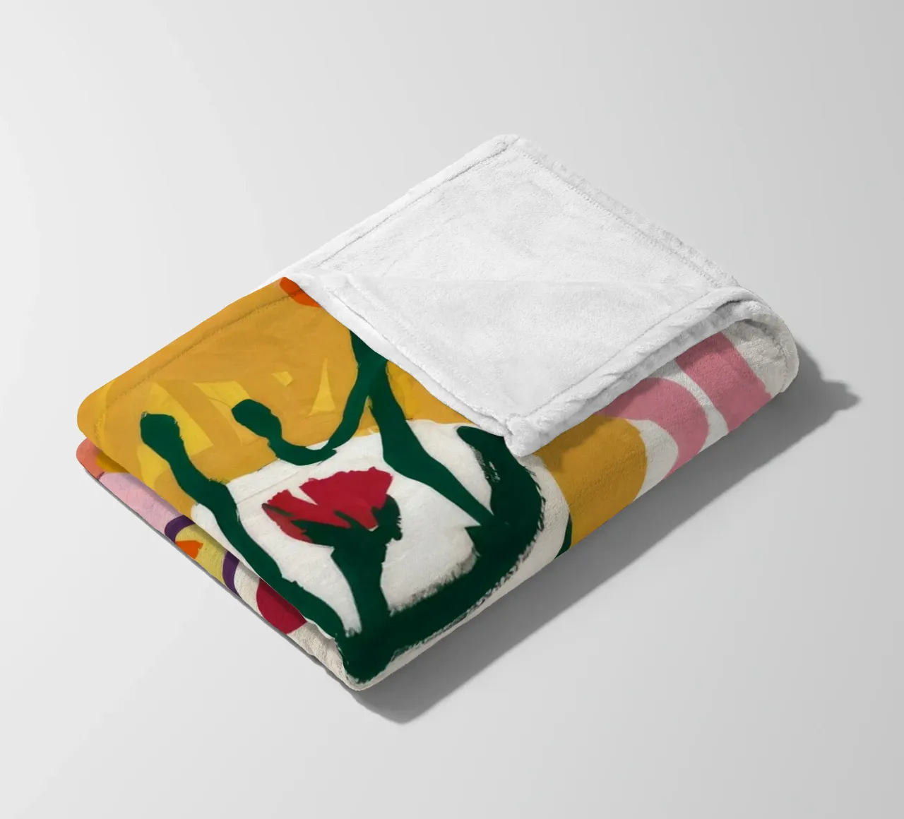 Abstrakte Bloom-Formen Fleecedecke von Fable Tempa