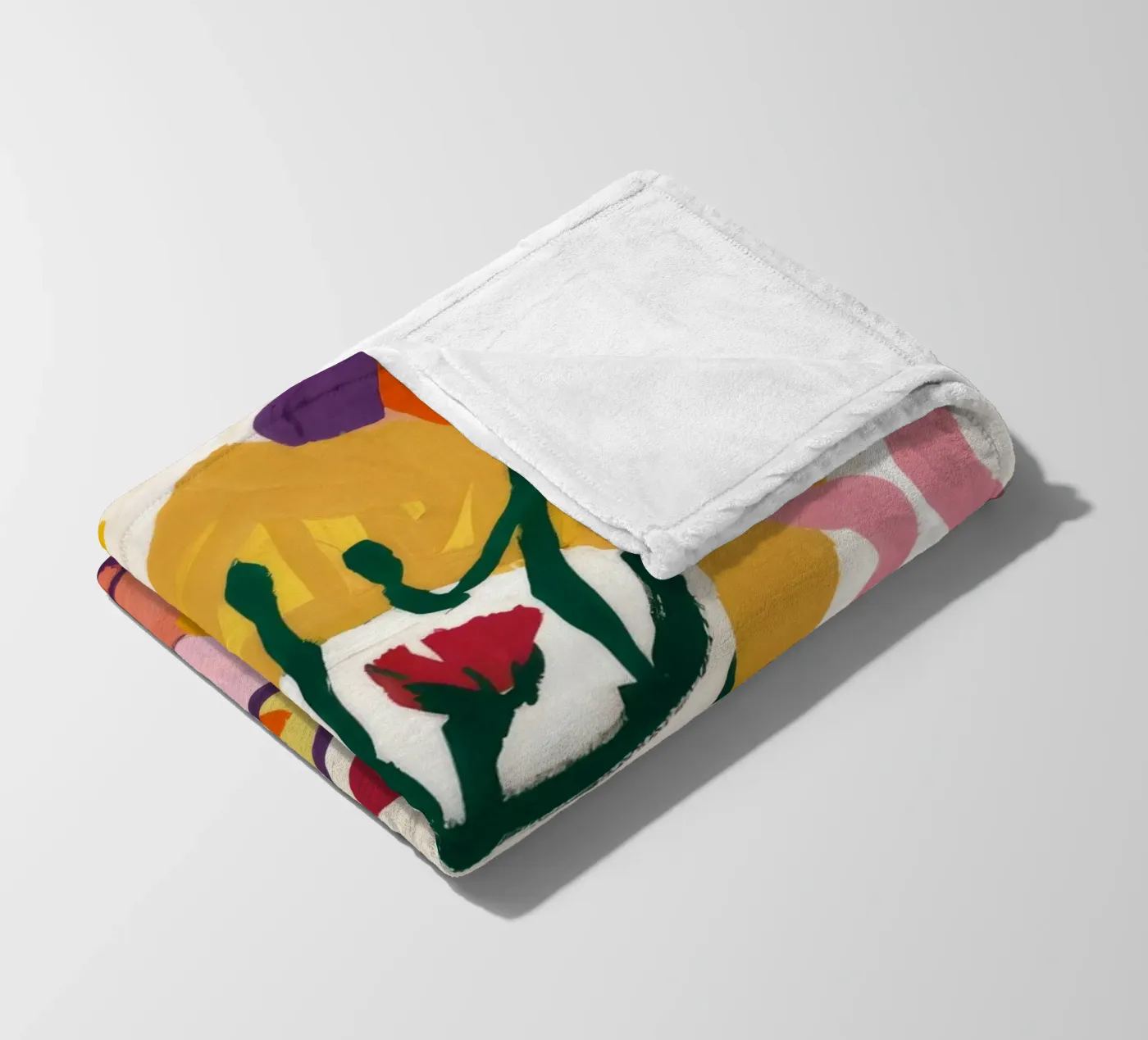 Abstract Bloom Forms fleece blanket by Fable Tempa