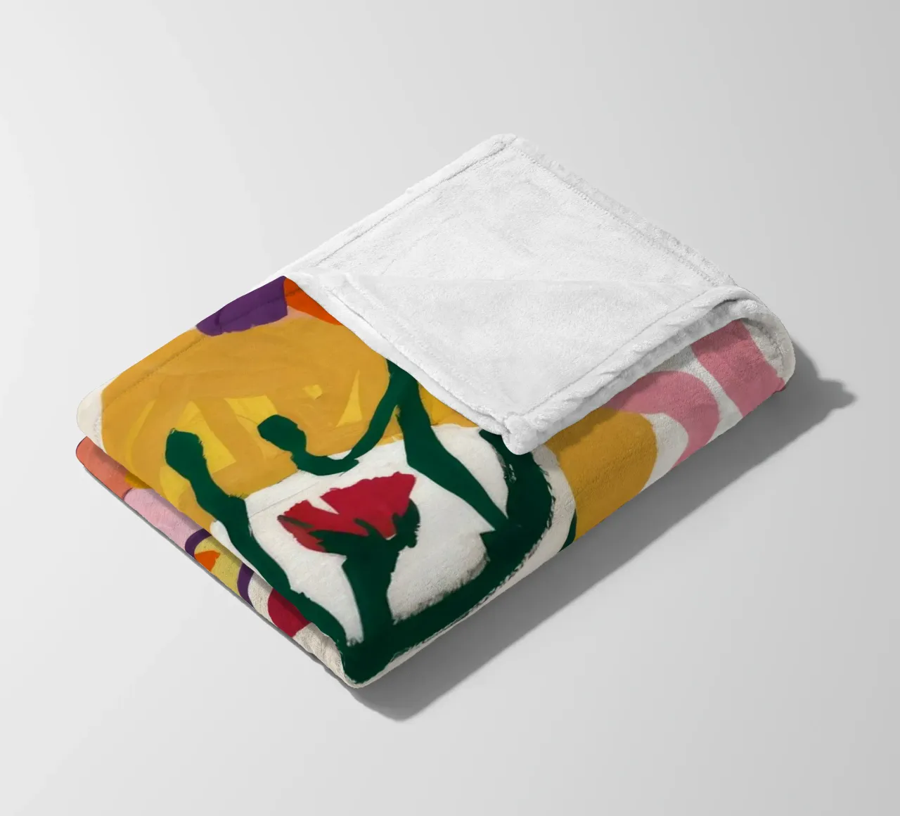 Abstract Bloom Forms fleece blanket by Fable Tempa