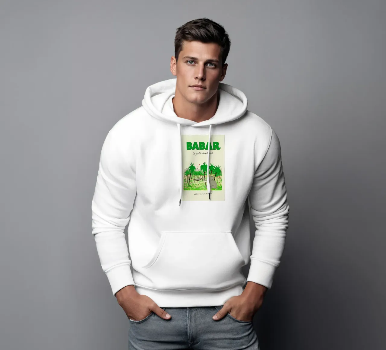Babar In The Jungle felpa con cappuccio da Little Flourishes