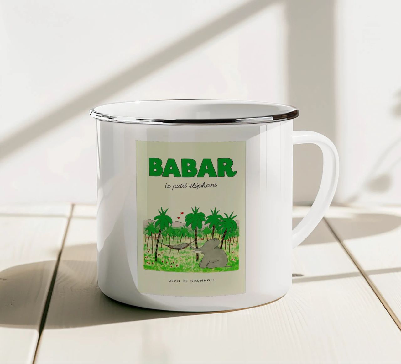 Babar In The Jungle tazza in smalto da Little Flourishes