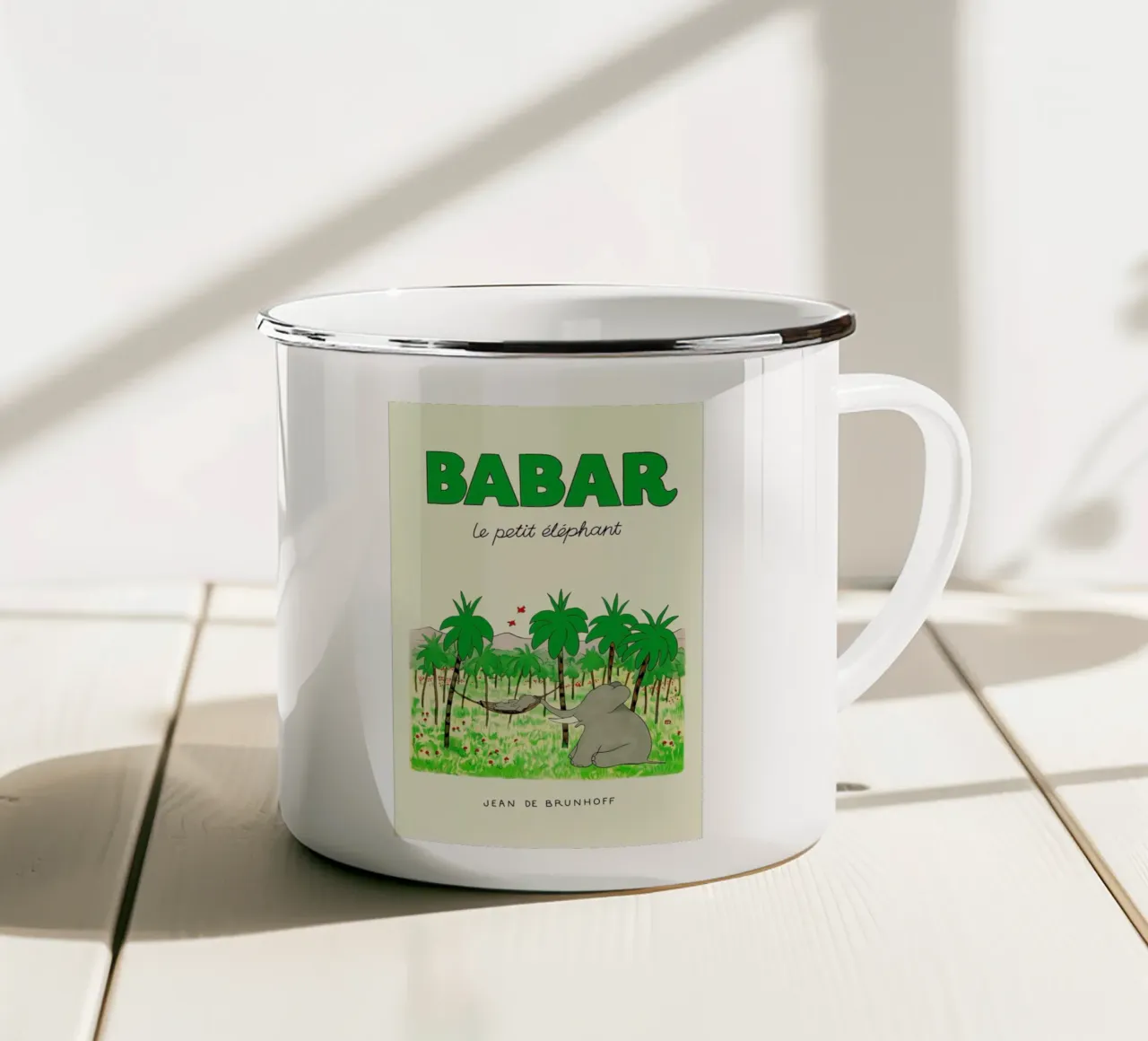Babar In The Jungle tazza in smalto da Little Flourishes