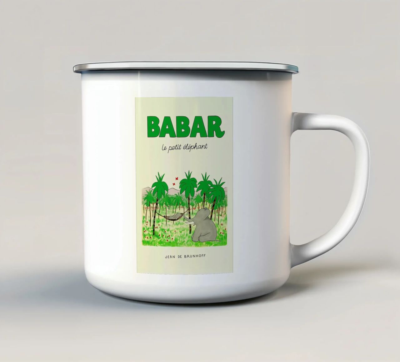 Babar In The Jungle tazza in smalto da Little Flourishes