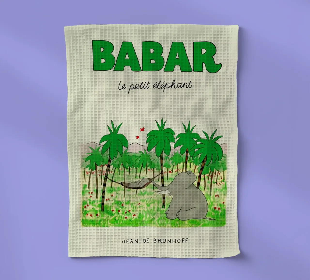 Babar In The Jungle canovaccio da cucina da Little Flourishes