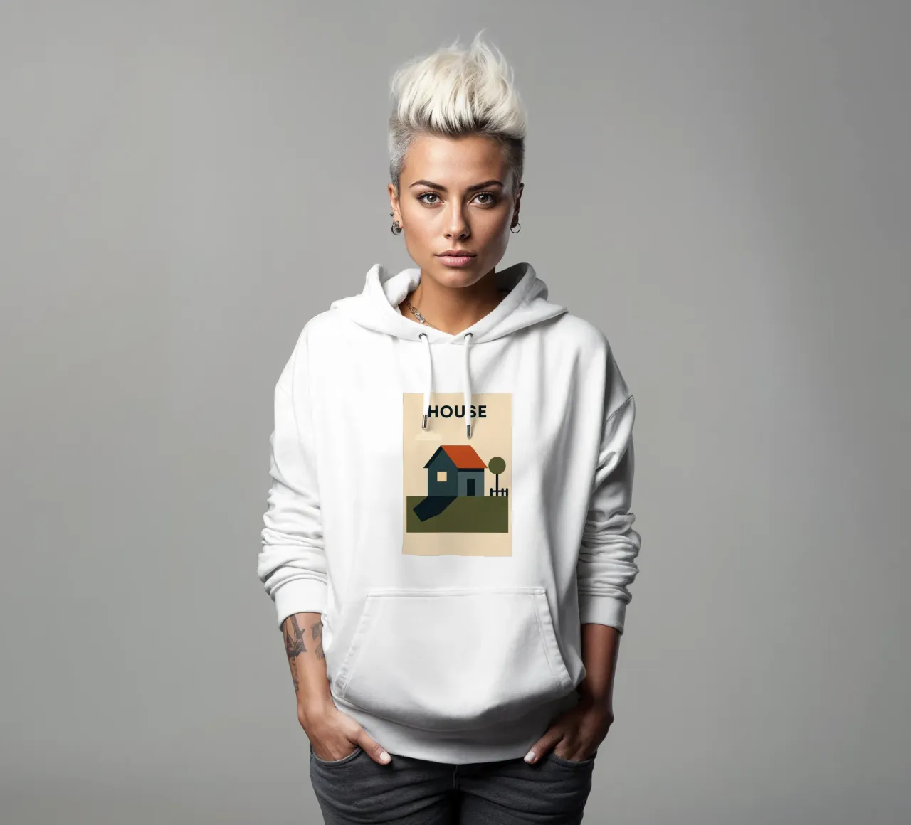 Casa - Un hogar con estilo para una decoración cálida sudadera con capucha de Art Typo Essentiel