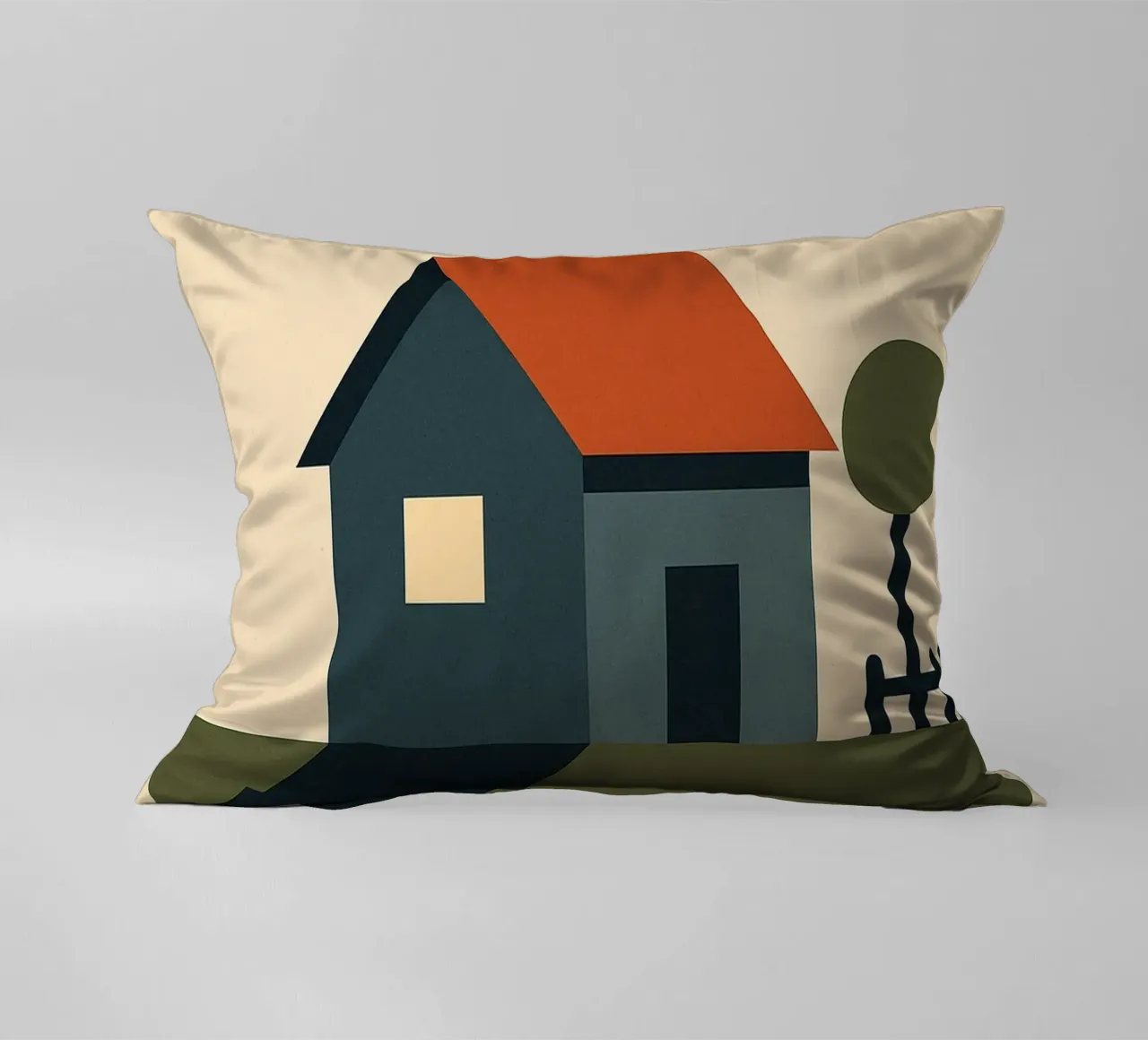 House - A stylish home for a warm decor decorative cushion by Art Typo Essentiel