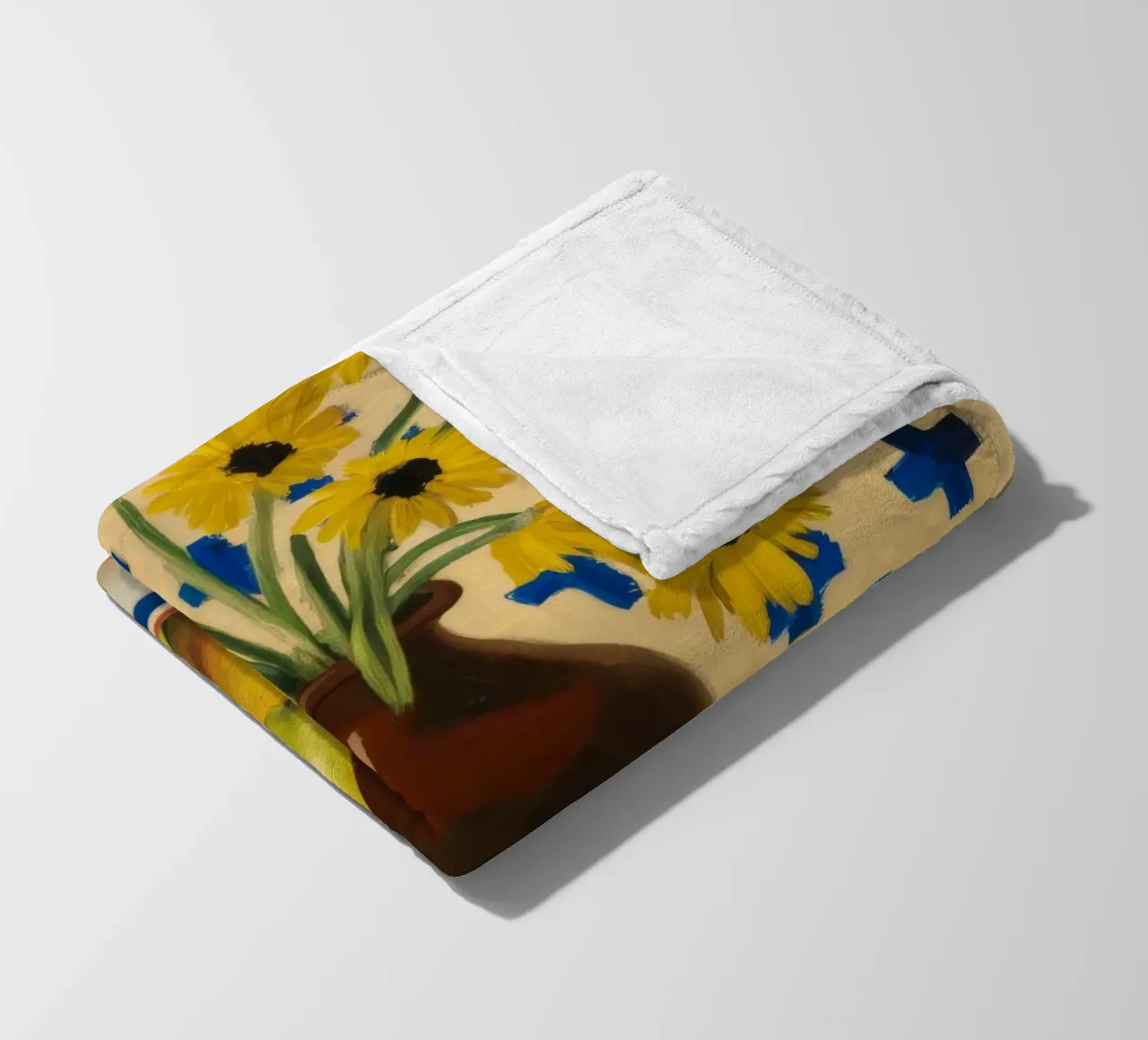 Gemustertes Kreuz Zitronen Fleecedecke von Tiga Bersama