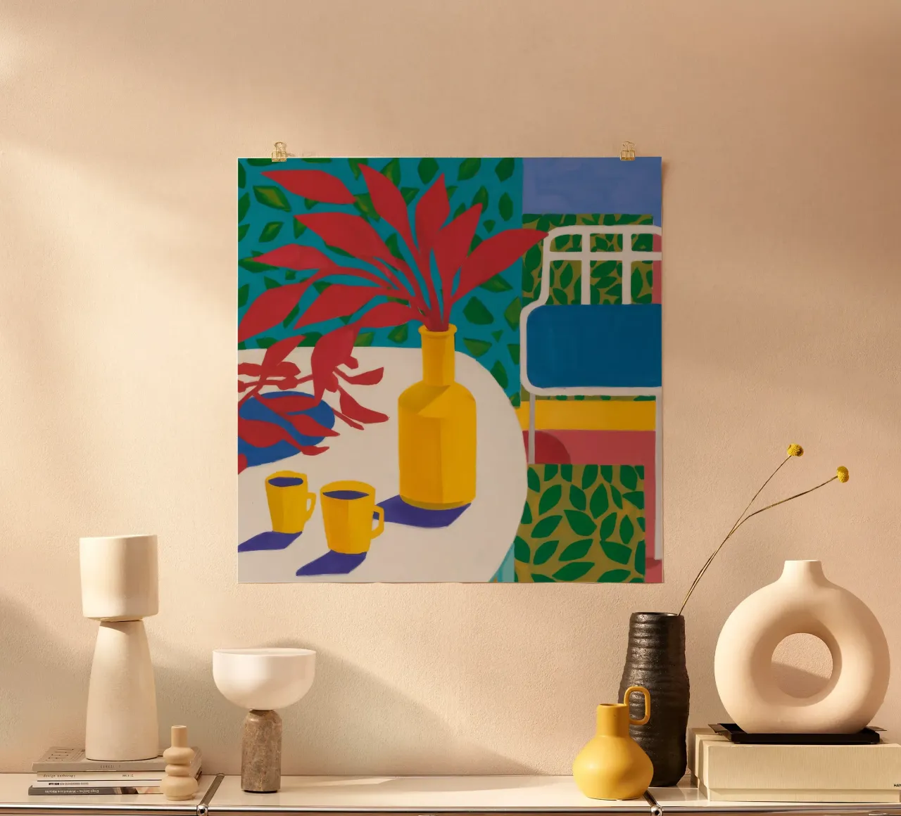 Repose de la bouteille jaune hahnemühle de Tiga Bersama